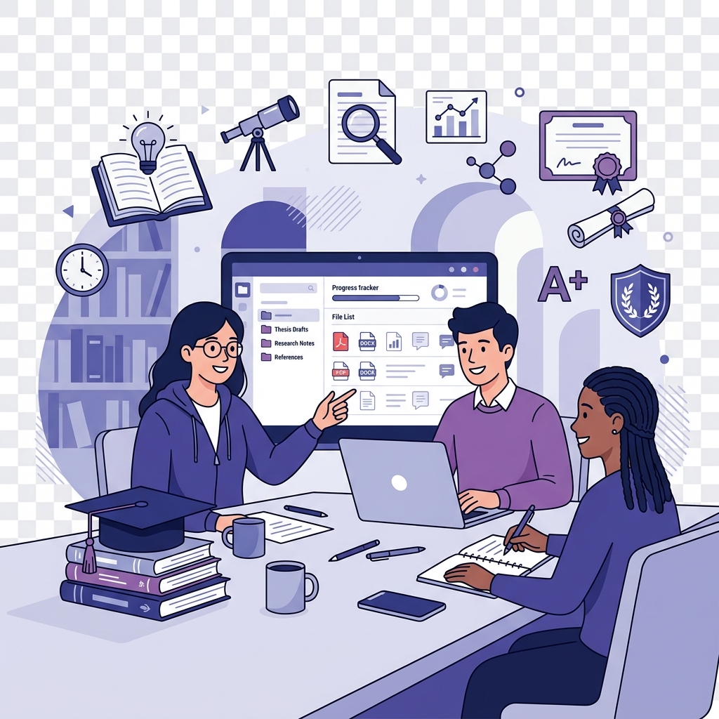 Ilustrasi Manajemen Skripsi Online